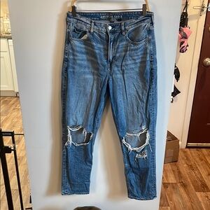 American Eagle Outfitters STRIGID Blue Distressed Jeans